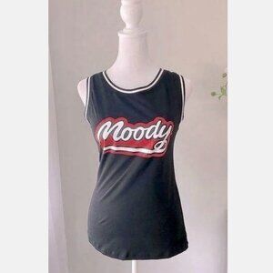 NWT Maybe Wang Sz S Adorable Black Athletic Look Tank "Moody"